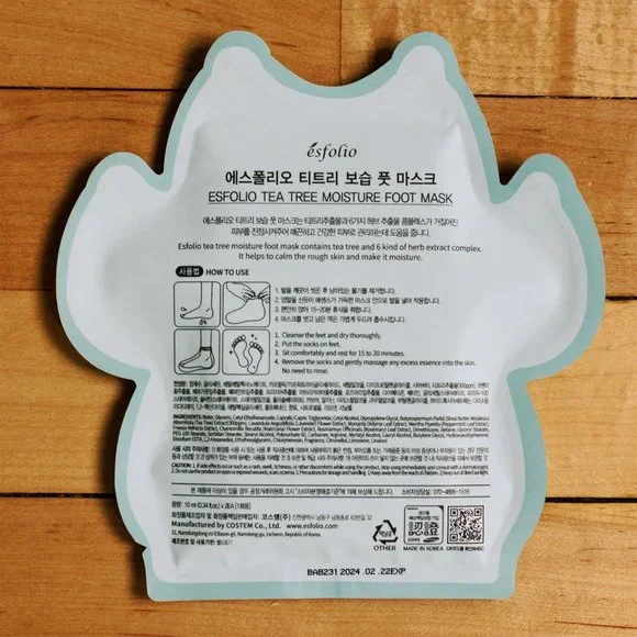 🆕 ESFOLIO TEA TREE MOISTURE FOOT MASK - Picture 2 of 2
